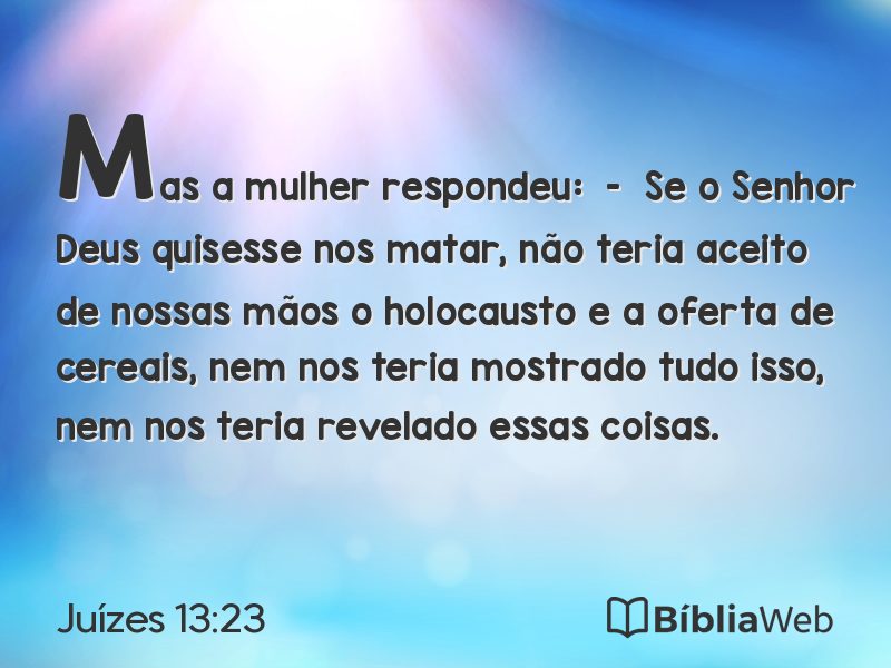 Juízes 13:23 em imagem para compartilhar