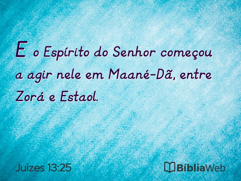 Juízes 13:25 em imagem para compartilhar