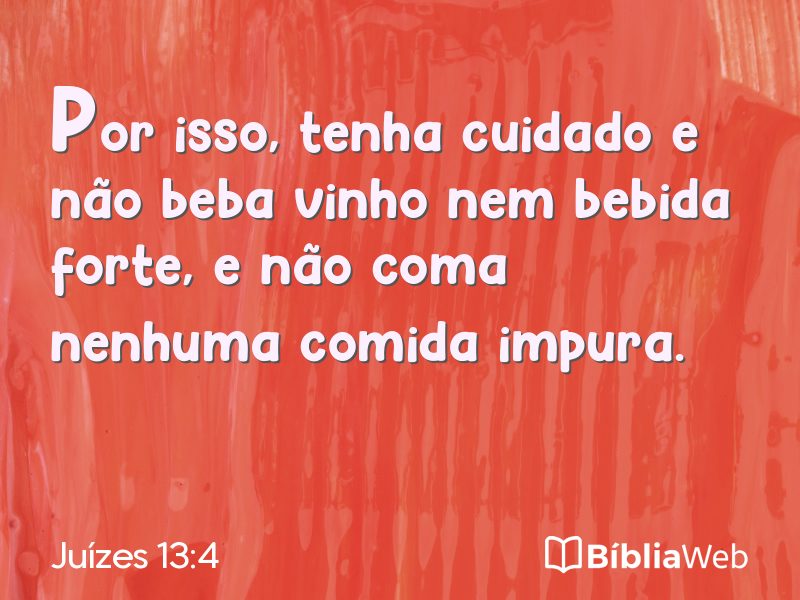 Juízes 13:4 em imagem para compartilhar