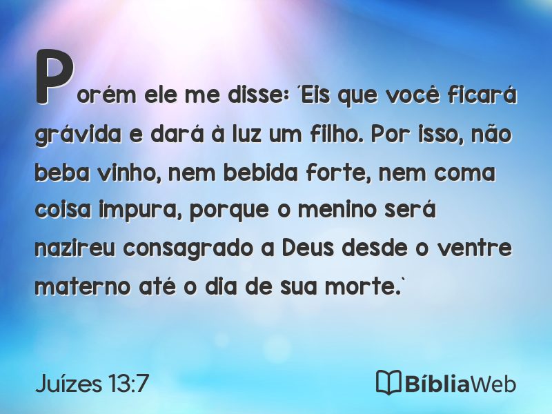 Juízes 13:7 em imagem para compartilhar