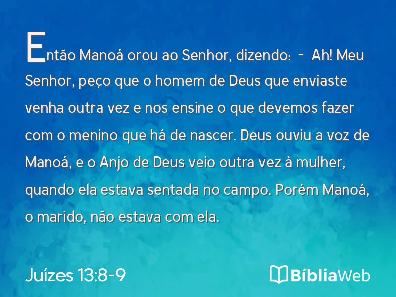 Juízes 13:8-9 em imagem para compartilhar