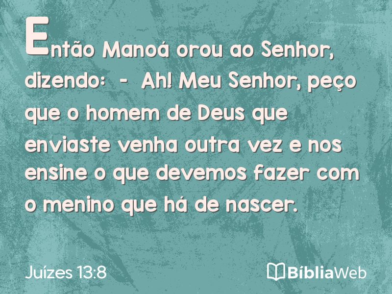 Juízes 13:8 em imagem para compartilhar