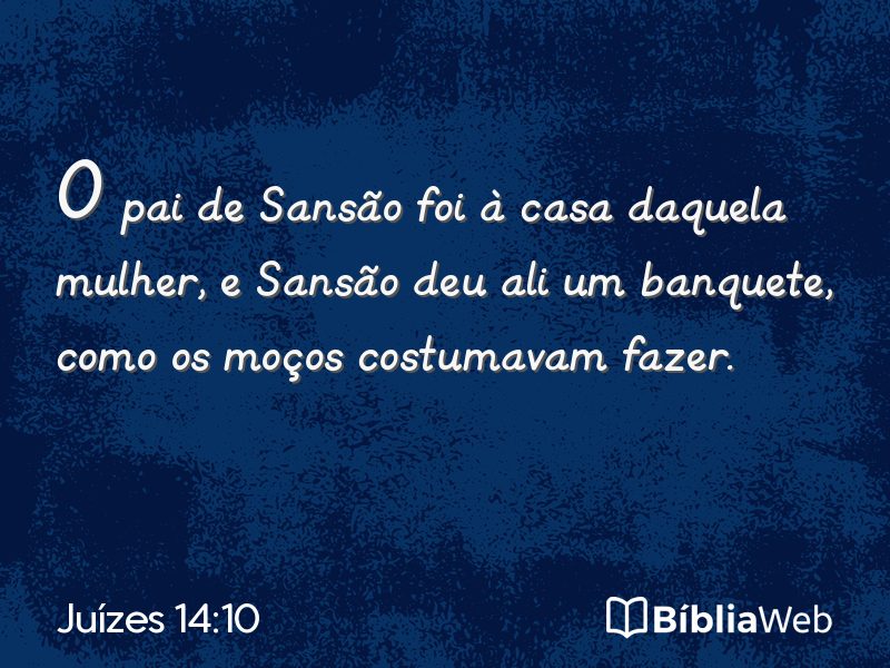 Juízes 14:10 em imagem para compartilhar