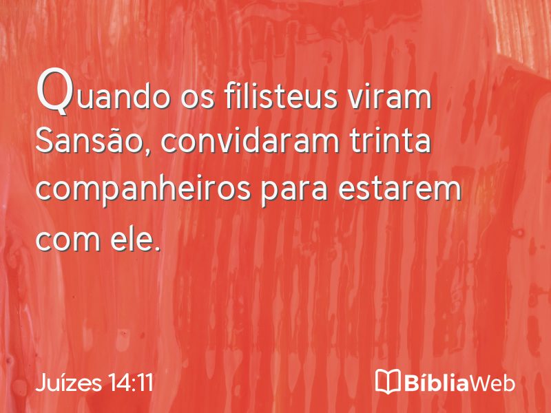 Juízes 14:11 em imagem para compartilhar