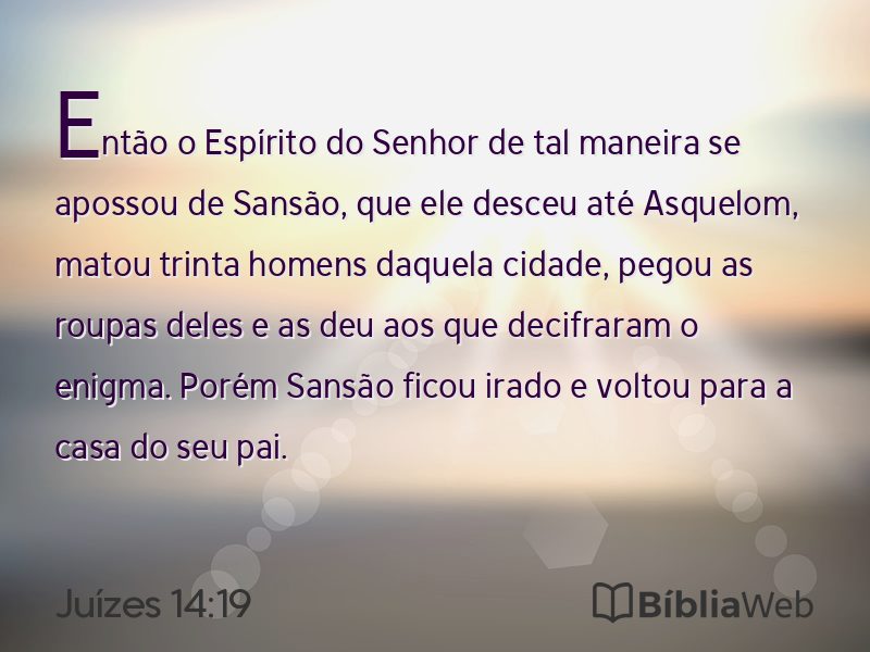 Juízes 14:19 em imagem para compartilhar