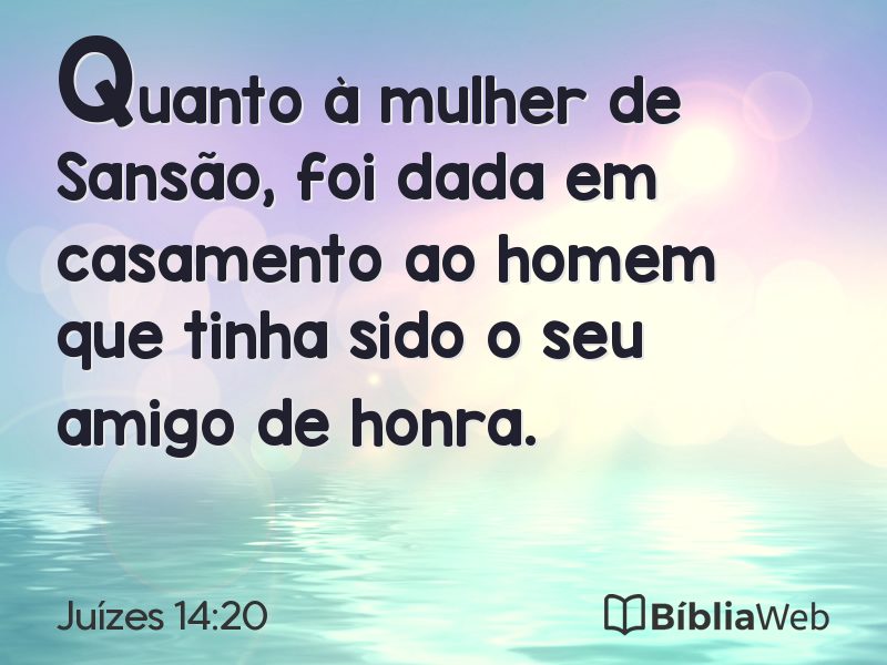 Juízes 14:20 em imagem para compartilhar