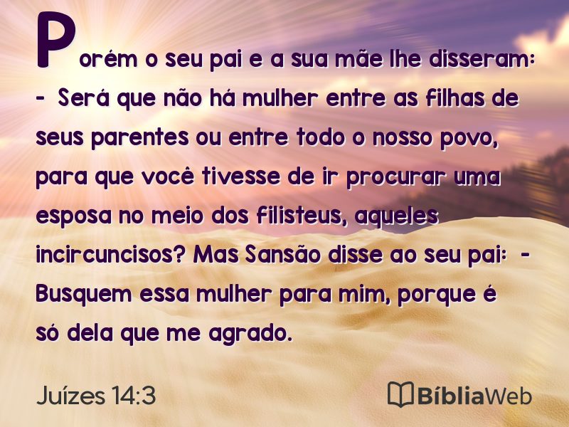 Juízes 14:3 em imagem para compartilhar