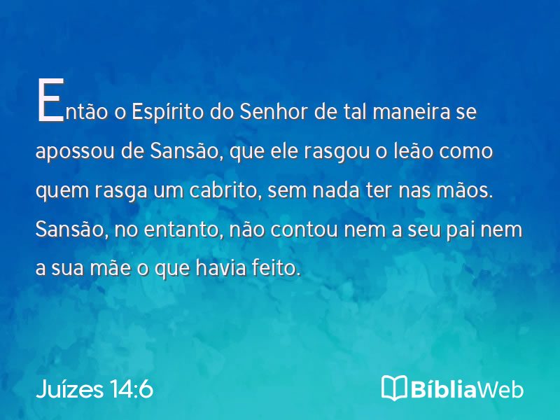 Juízes 14:6 em imagem para compartilhar