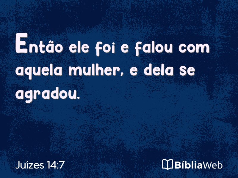 Juízes 14:7 em imagem para compartilhar