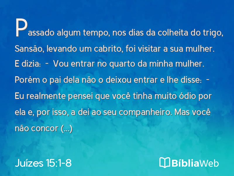 Juízes 15:1-8 em imagem para compartilhar