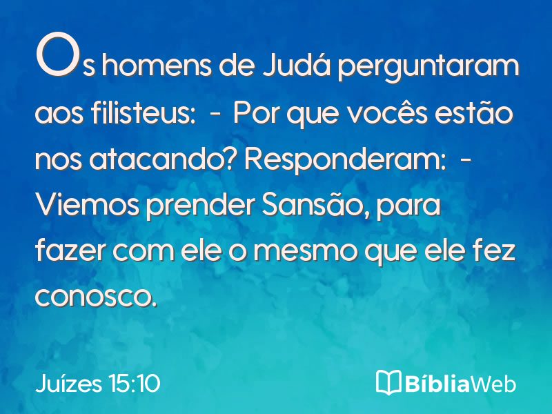 Juízes 15:10 em imagem para compartilhar