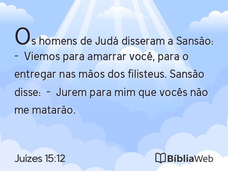 Juízes 15:12 em imagem para compartilhar