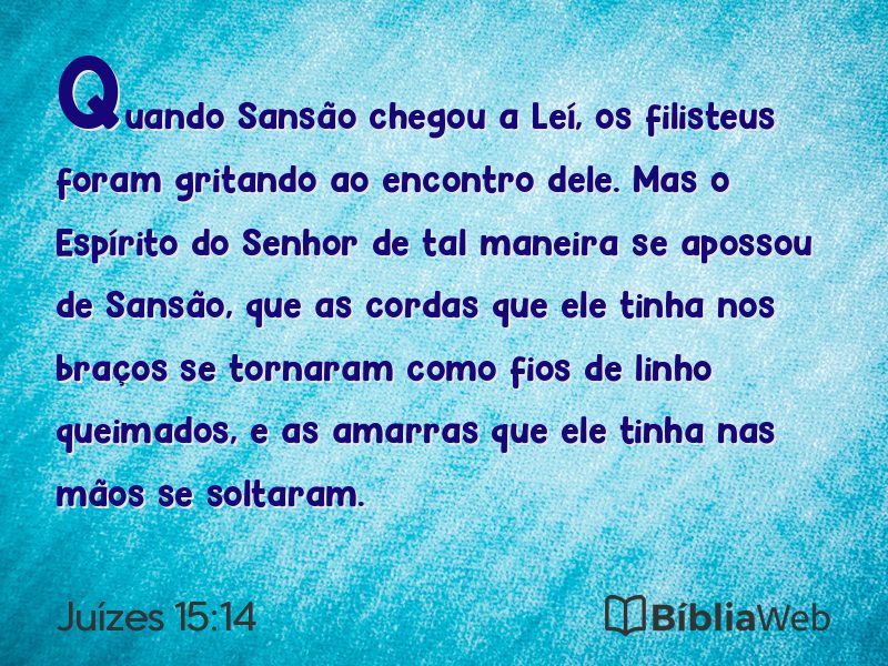 Juízes 15:14 em imagem para compartilhar