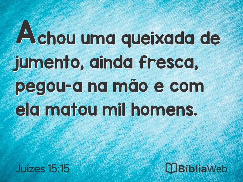 Juízes 15:15 em imagem para compartilhar