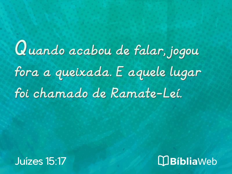 Juízes 15:17 em imagem para compartilhar