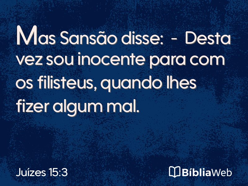Juízes 15:3 em imagem para compartilhar
