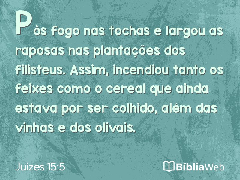 Juízes 15:5 em imagem para compartilhar
