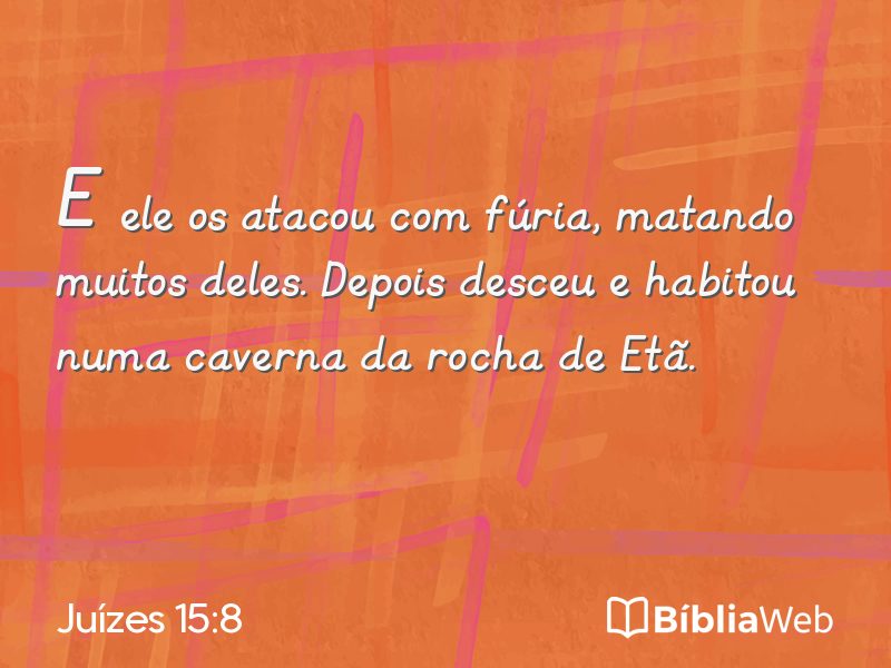 Juízes 15:8 em imagem para compartilhar