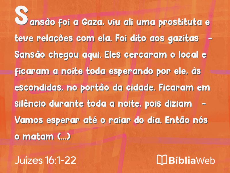 Juízes 16:1-22 em imagem para compartilhar