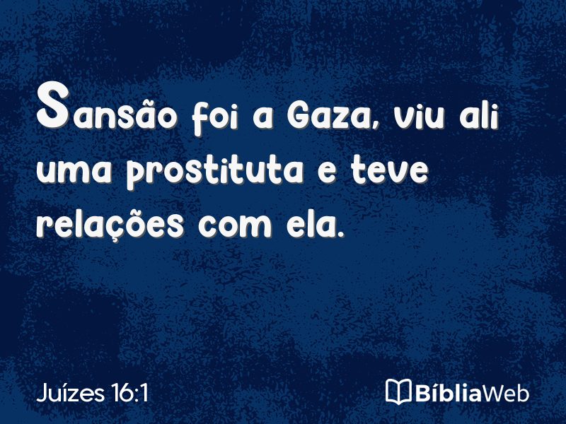 Juízes 16:1 em imagem para compartilhar