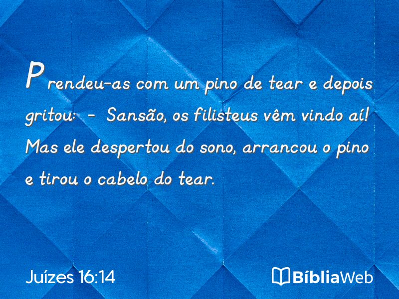Juízes 16:14 em imagem para compartilhar
