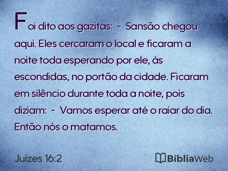 Juízes 16:2 em imagem para compartilhar