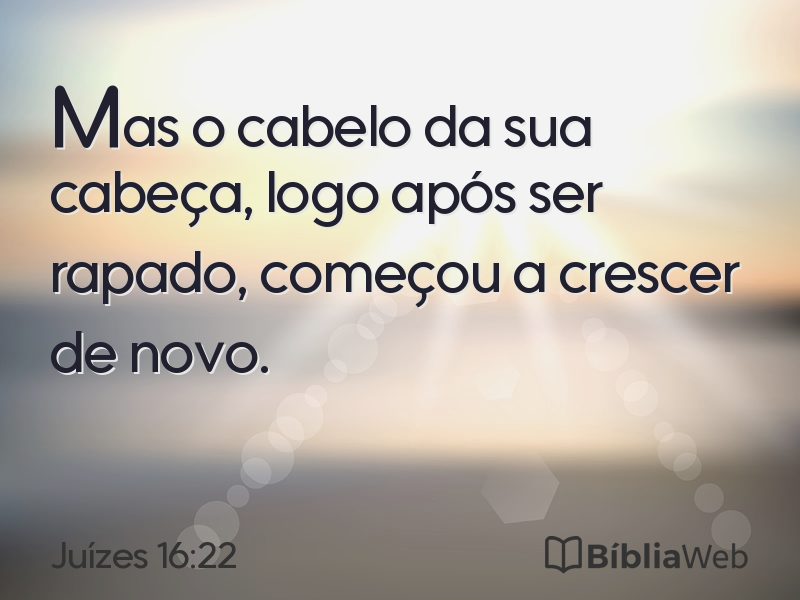 Juízes 16:22 em imagem para compartilhar