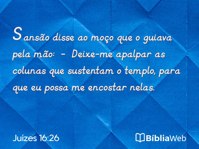 Juízes 16:26 em imagem para compartilhar