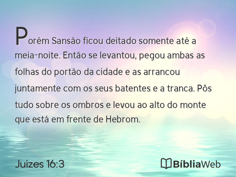 Juízes 16:3 em imagem para compartilhar