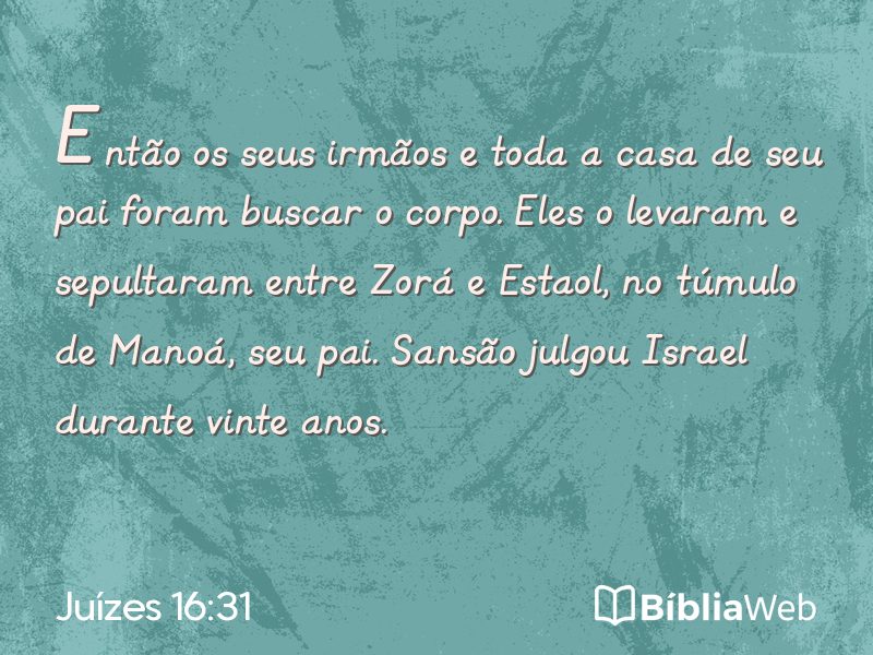 Juízes 16:31 em imagem para compartilhar