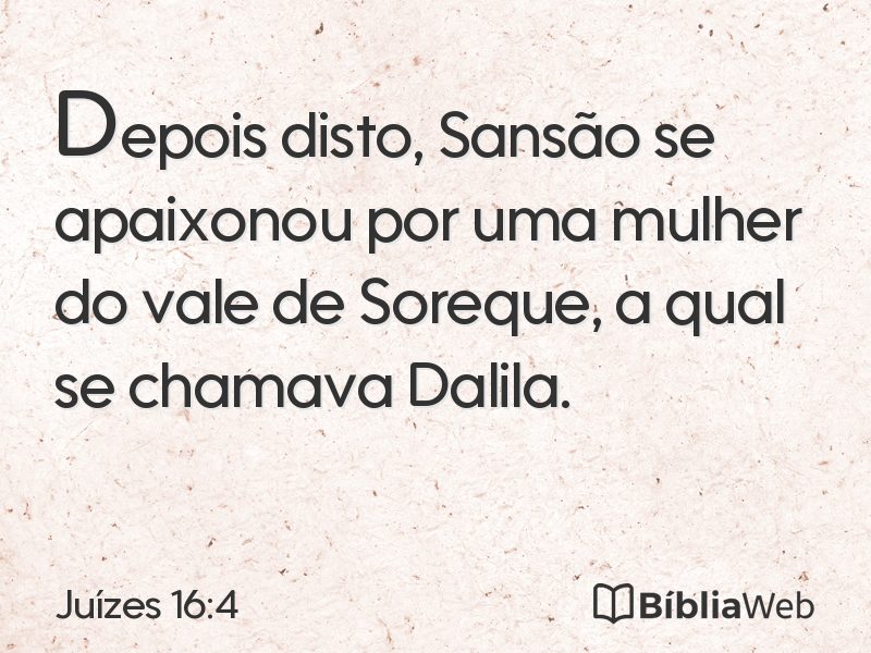 Juízes 16:4 em imagem para compartilhar