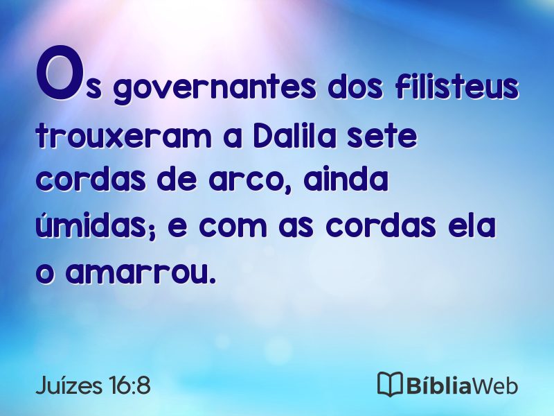 Juízes 16:8 em imagem para compartilhar