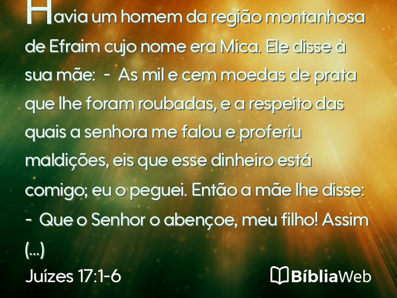 Juízes 17:1-6 em imagem para compartilhar