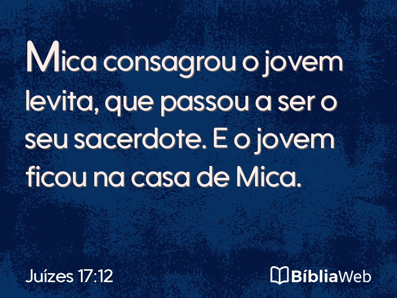 Juízes 17:12 em imagem para compartilhar