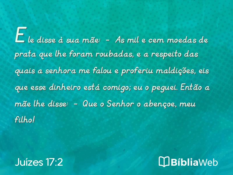 Juízes 17:2 em imagem para compartilhar