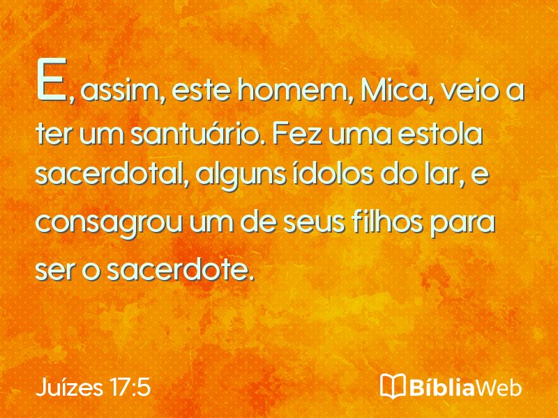 Juízes 17:5 em imagem para compartilhar
