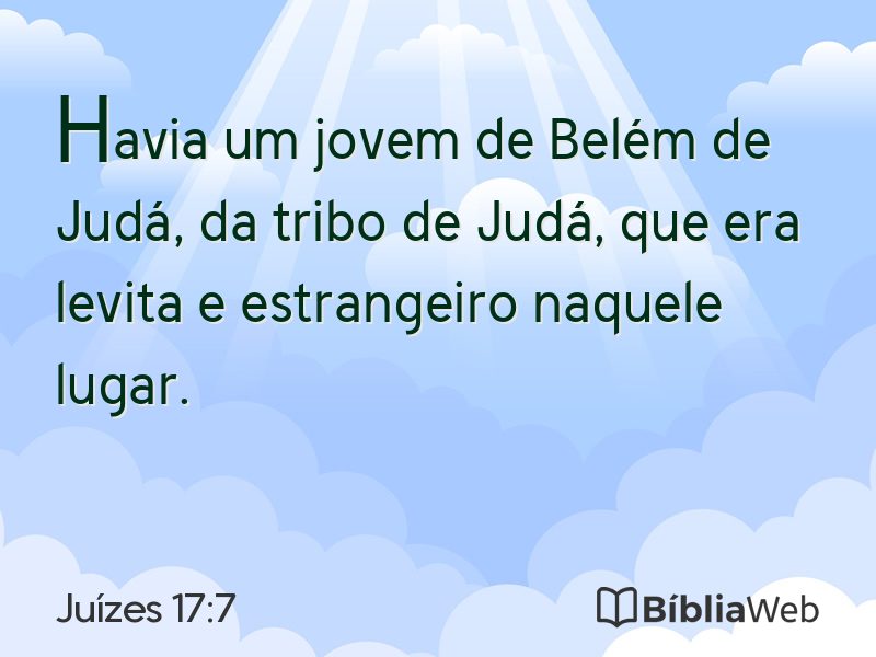 Juízes 17:7 em imagem para compartilhar