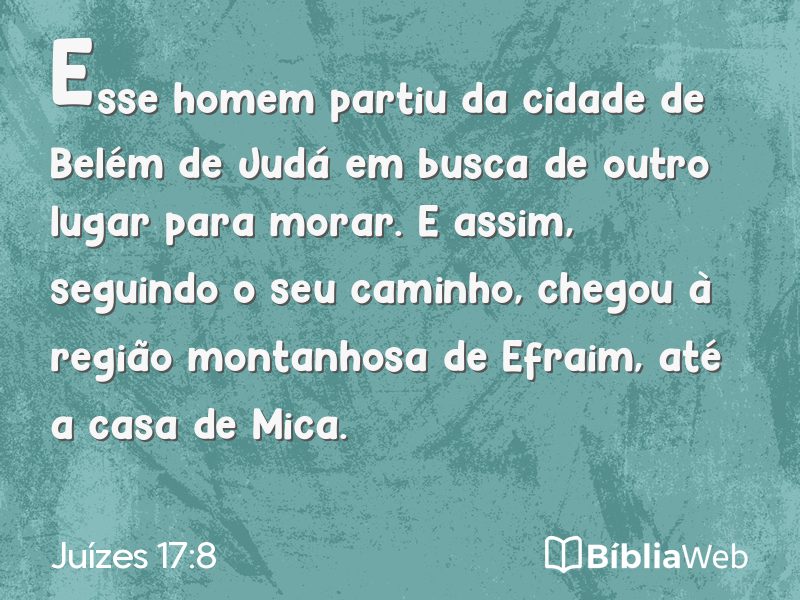 Juízes 17:8 em imagem para compartilhar
