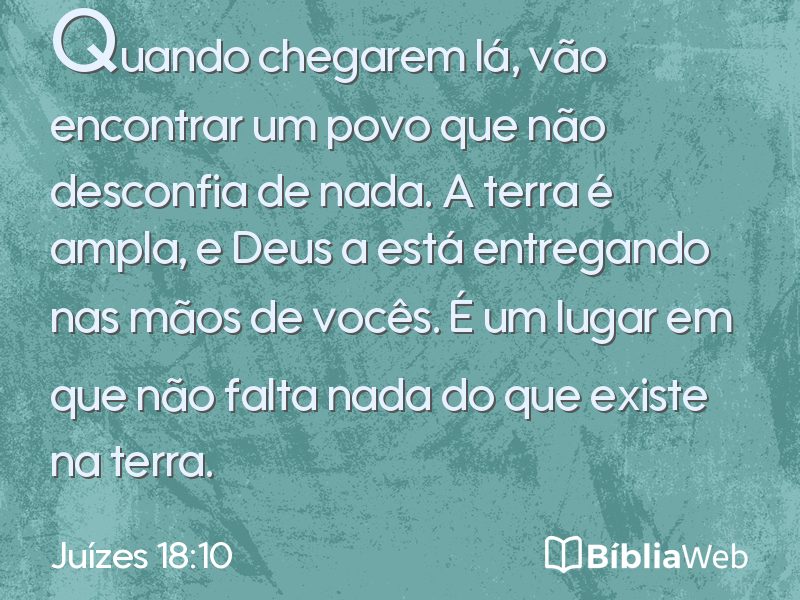Juízes 18:10 em imagem para compartilhar