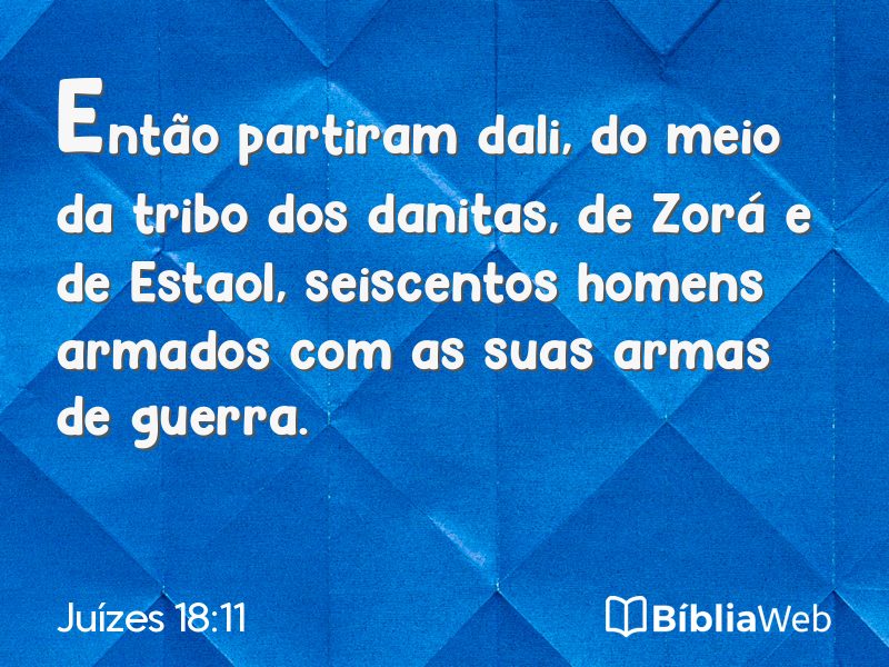 Juízes 18:11 em imagem para compartilhar