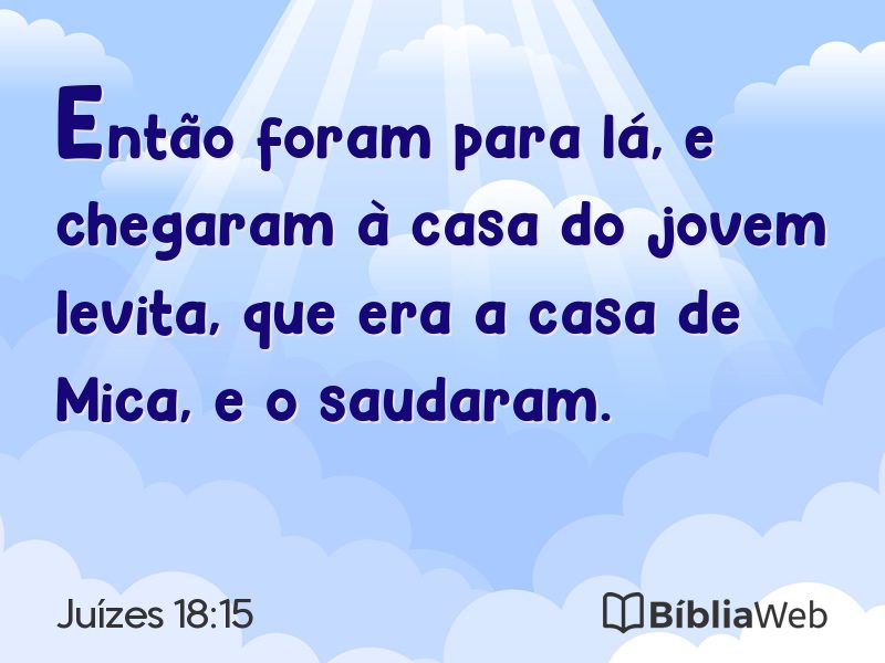 Juízes 18:15 em imagem para compartilhar