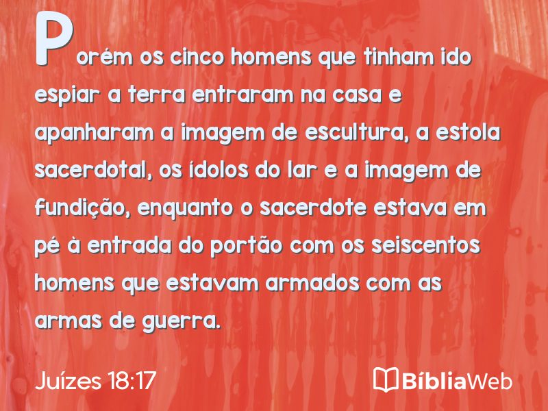 Juízes 18:17 em imagem para compartilhar