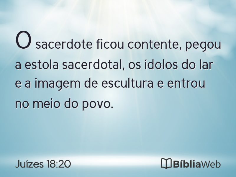 Juízes 18:20 em imagem para compartilhar
