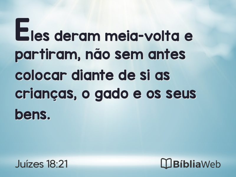Juízes 18:21 em imagem para compartilhar