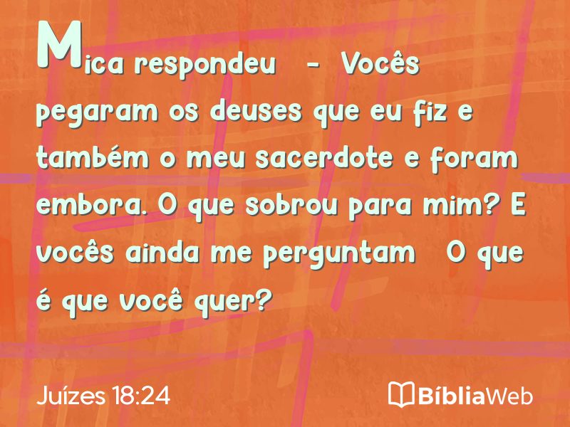 Juízes 18:24 em imagem para compartilhar