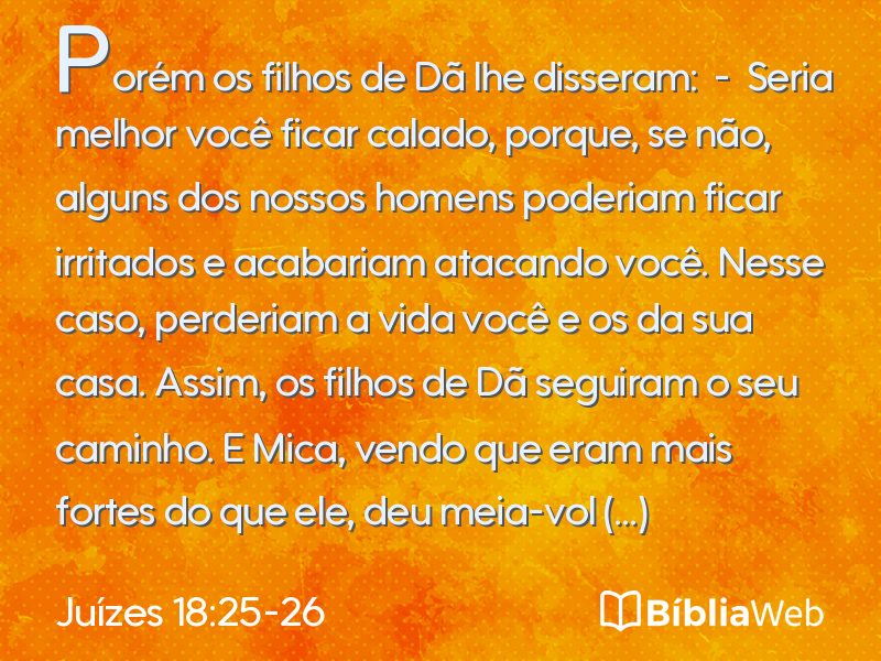 Juízes 18:25-26 em imagem para compartilhar