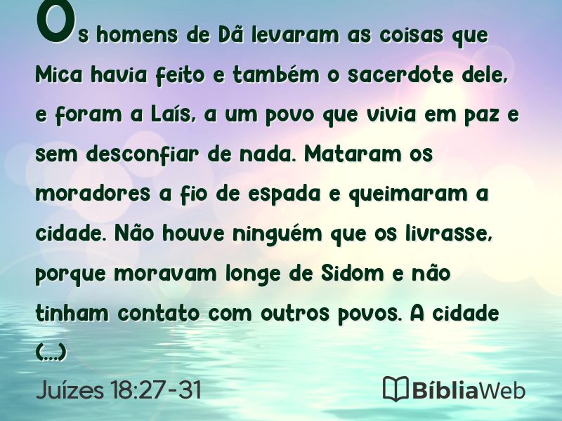Juízes 18:27-31 em imagem para compartilhar