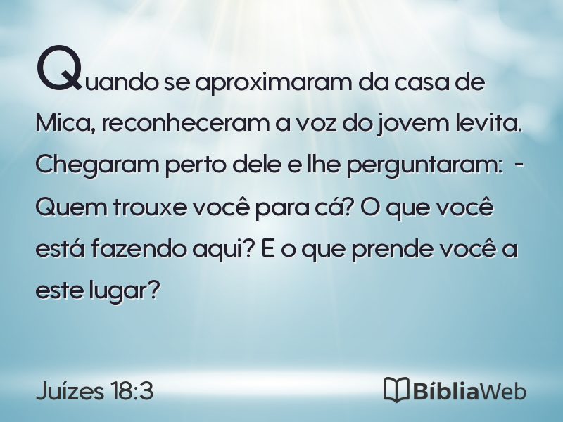 Juízes 18:3 em imagem para compartilhar