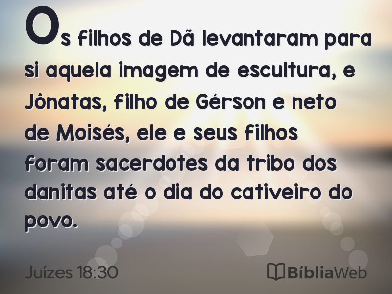 Juízes 18:30 em imagem para compartilhar
