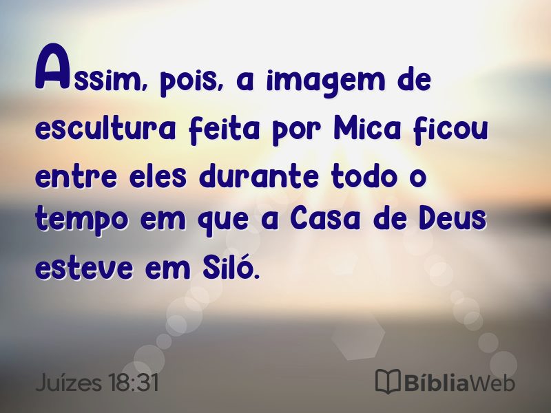 Juízes 18:31 em imagem para compartilhar